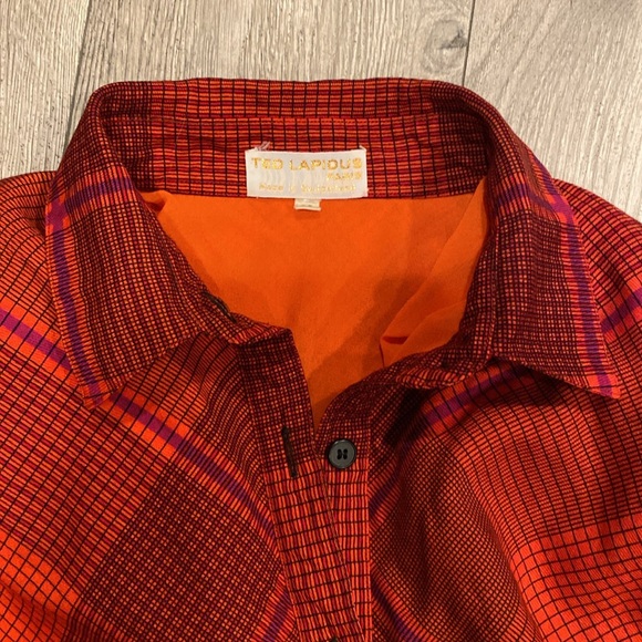 Vintage Ted Lapidus Plaid Blouse 38 - Picture 7 of 7